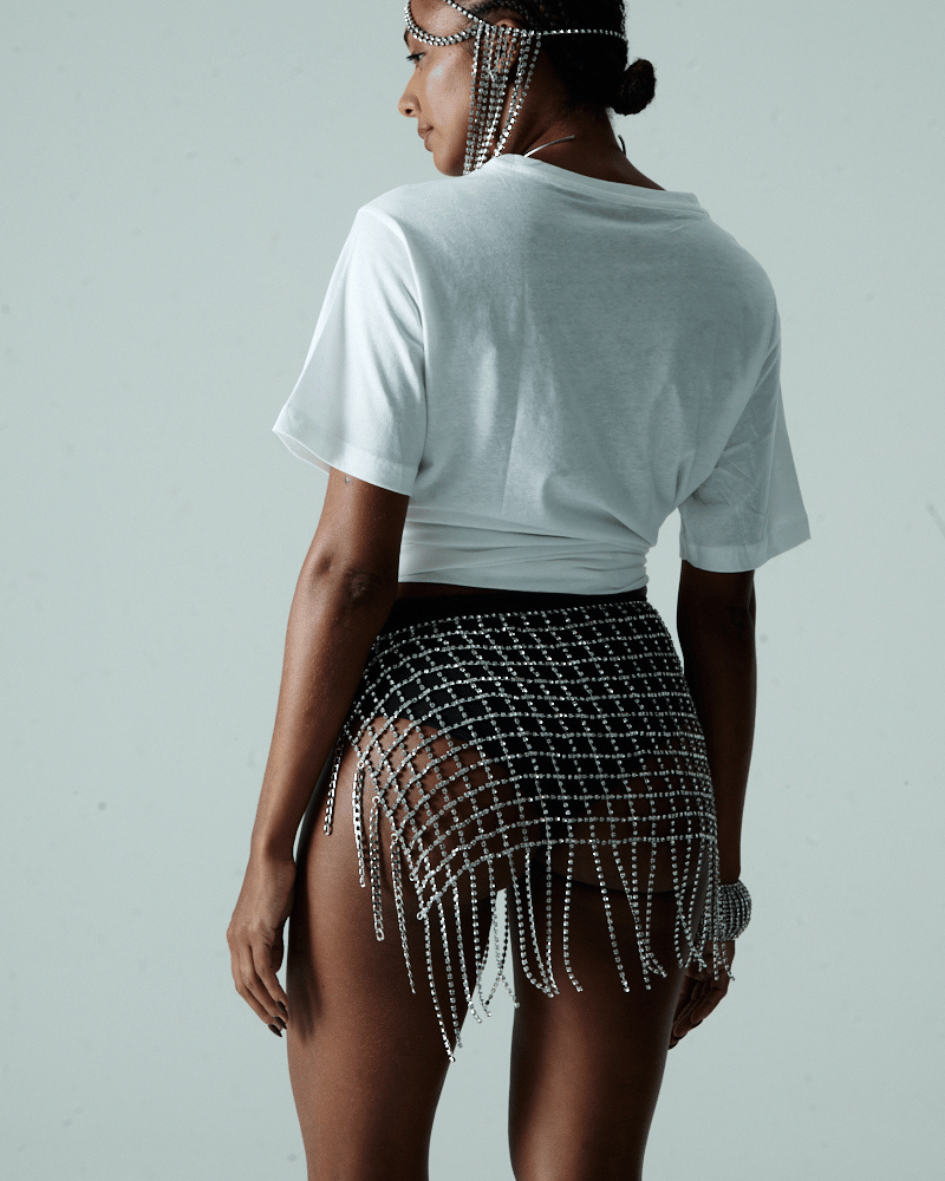 Saia Cristal Franja Geometric