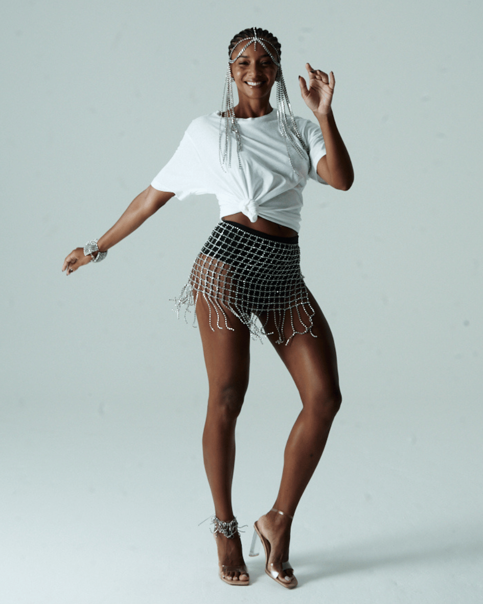 Saia Cristal Franja Geometric