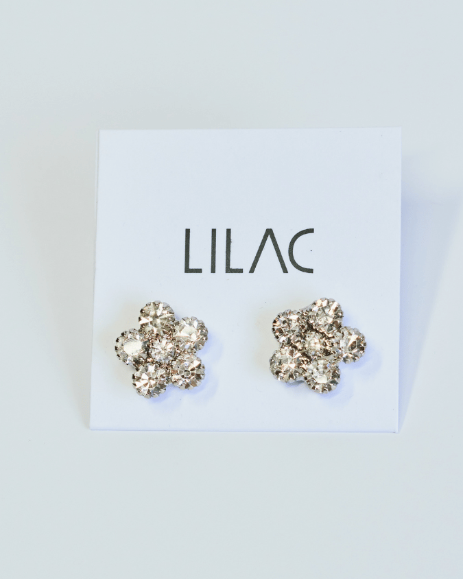 Brinco Flor Cristal