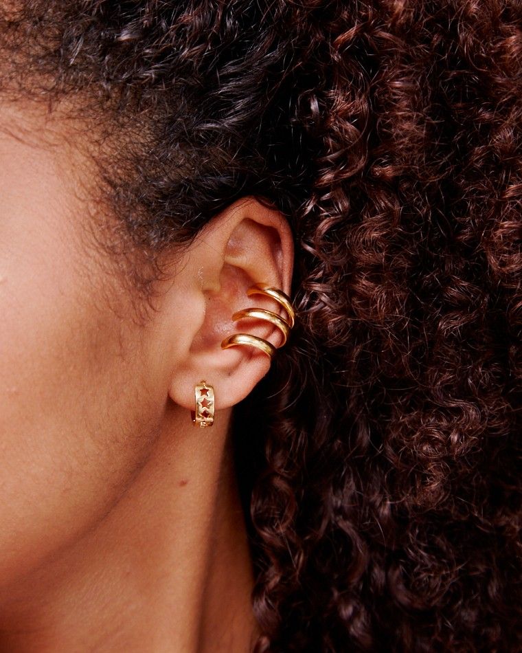 Piercing Três Fios Dourado