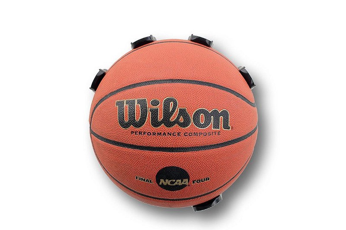 Bola de Basquete Wilson NCAA Mini Preta e Vermelha