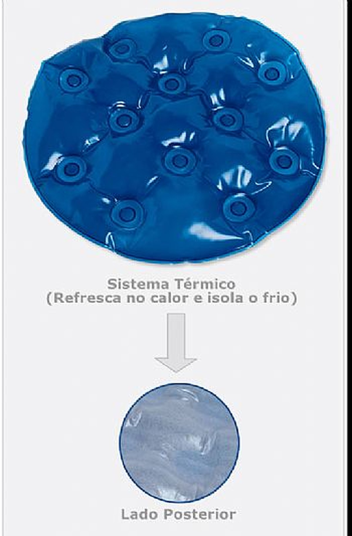 Foto do produto Almofada de Gel Redonda - Ref: 1014 AG Plastico 