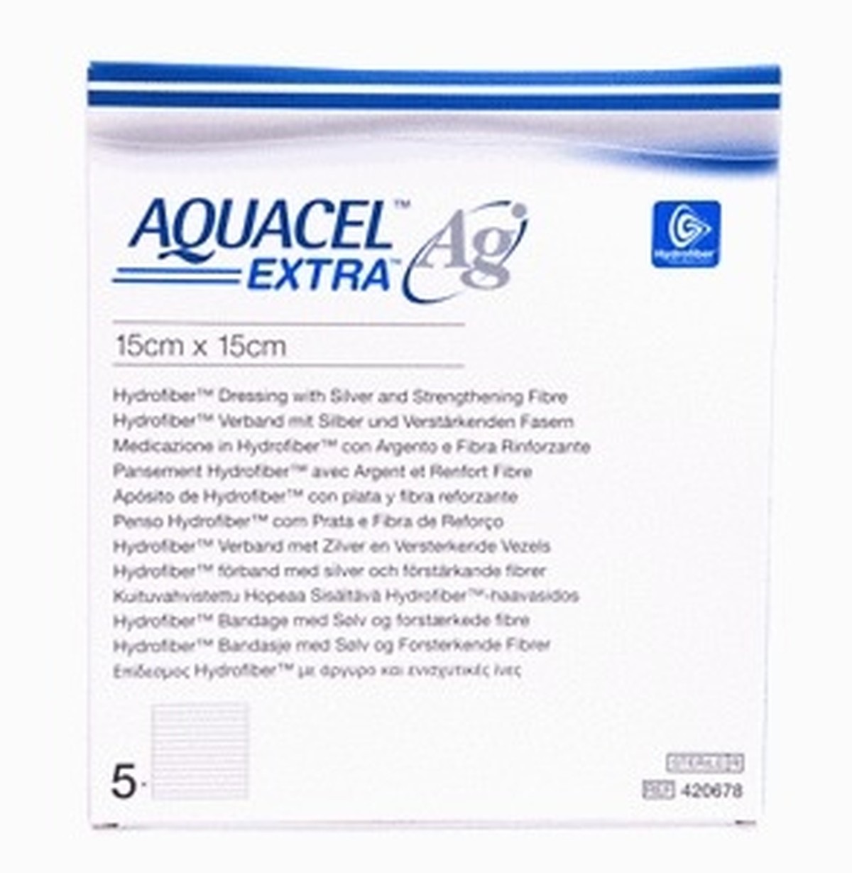 Foto do produto Curativo Aquacel Extra com prata 15 cm x 15cm Convatec (unidade)