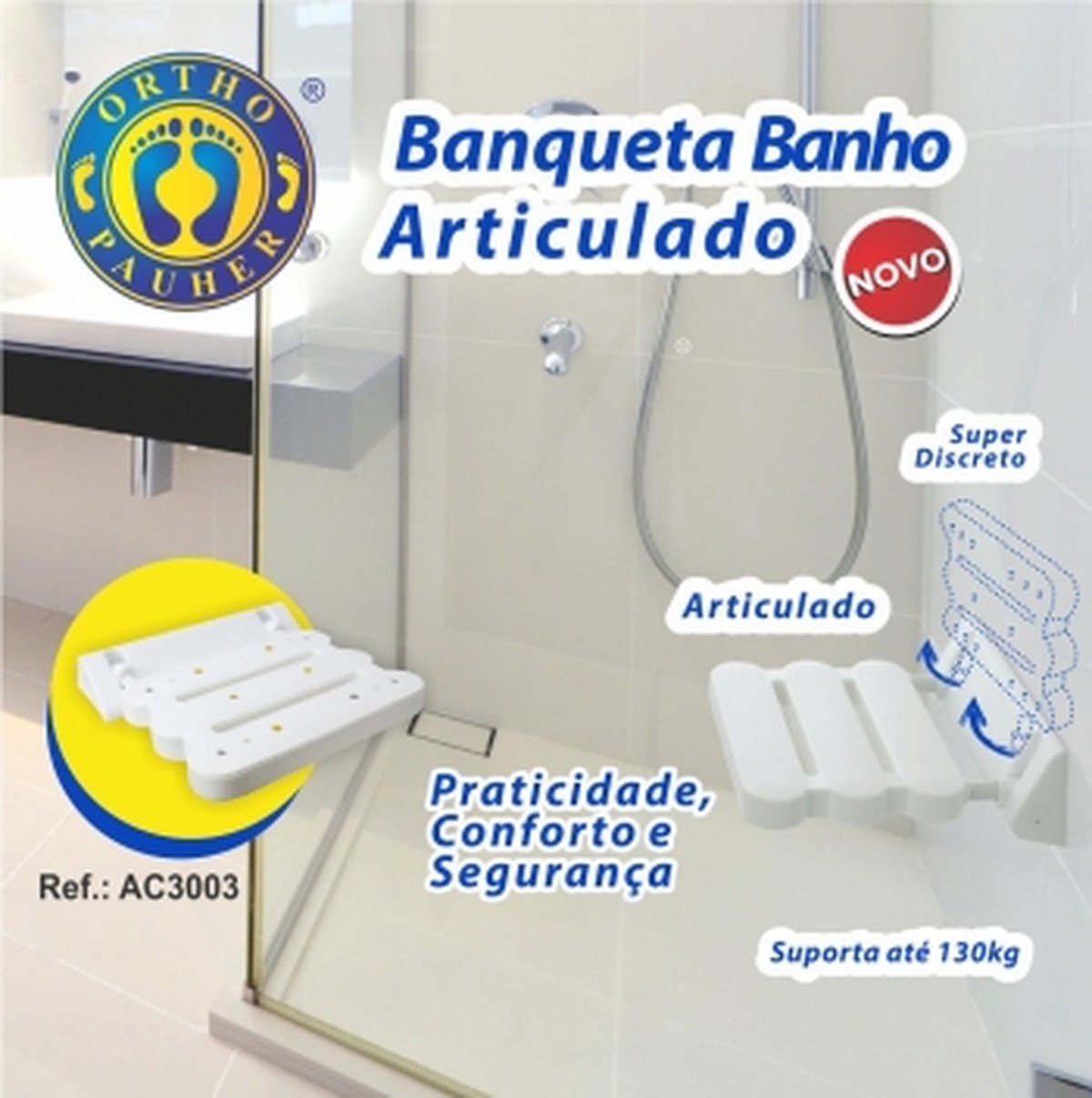 Foto do produto Banco para banho articulado AC-3003