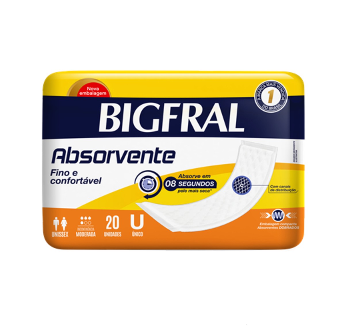 Foto do produto Absorvente Big Maxi com 20 unidades - Bigfral