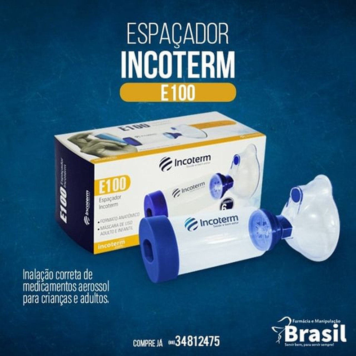 Foto do produto ESPAÇADOR 175ML C/ MASCARA ADULTO E INFANTIL INCOTERM