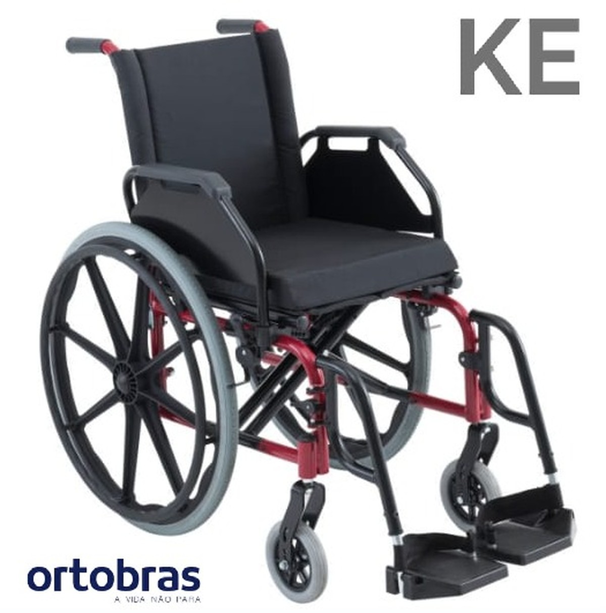 Foto do produto Cadeira de Rodas KE Até 120 Kg - Assento 48cm Ortobras 