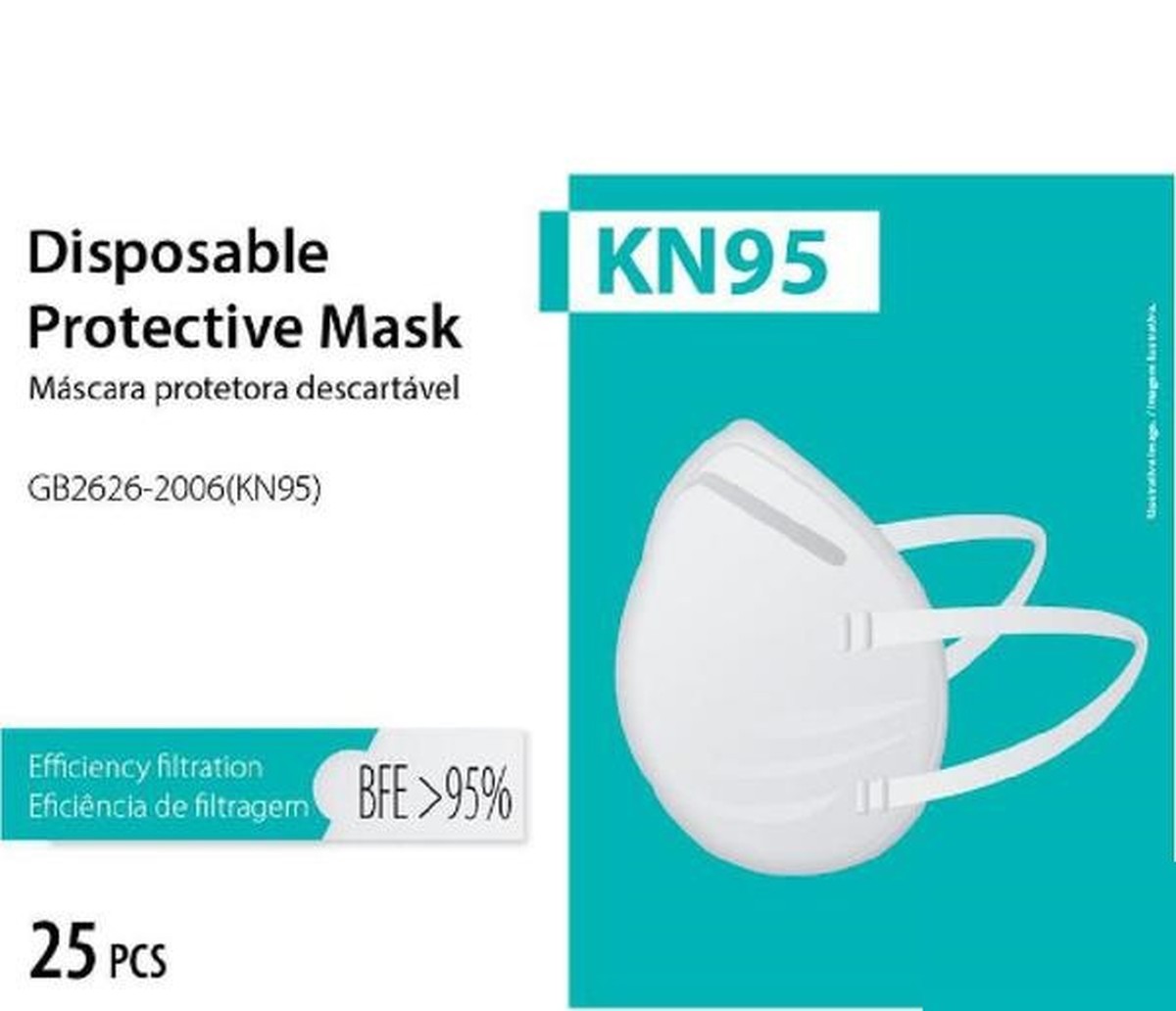 Foto do produto Kit com 25 unid - Máscaras de Proteção KN95 