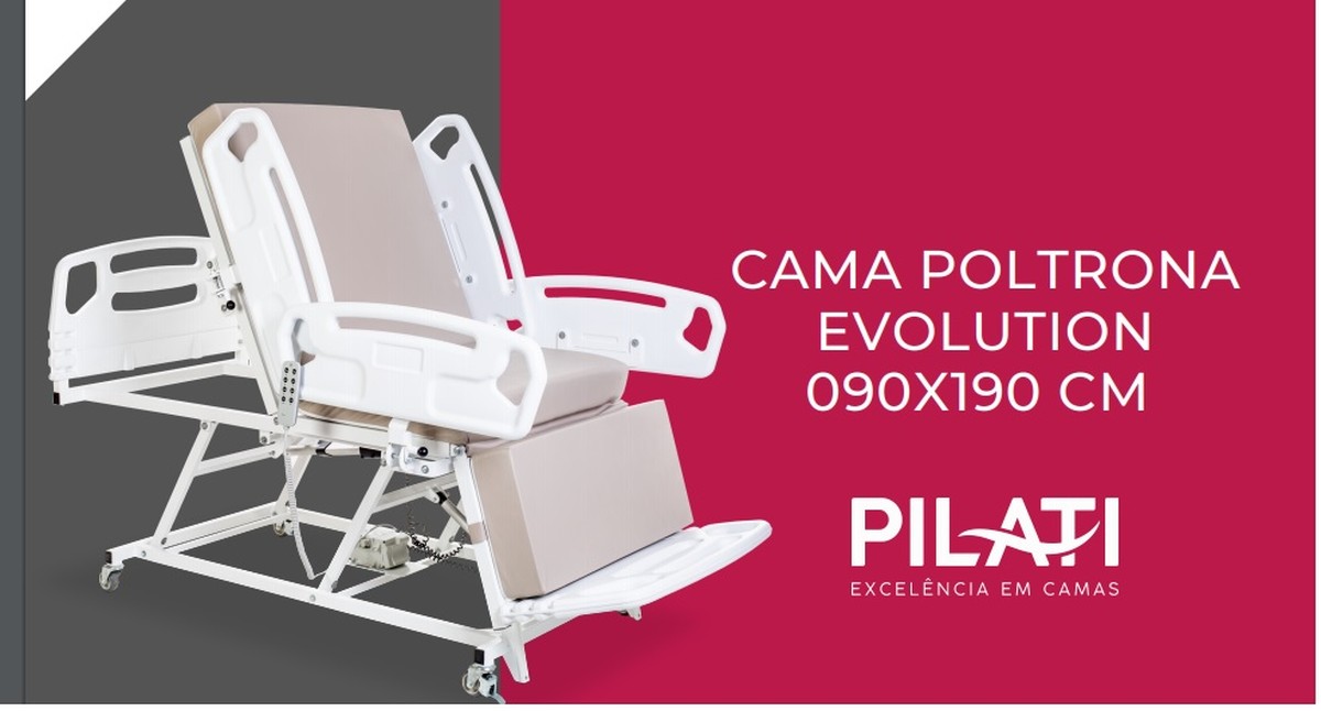 Foto do produto  Cama / Poltrona Evolution Fawler 90X210 com Elevação até 120Kg 