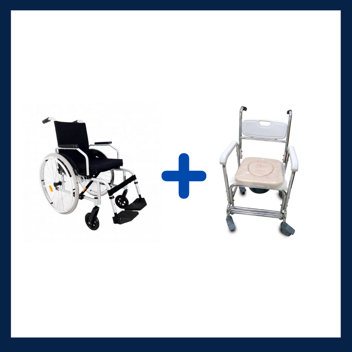 Foto do produto Cadeira de Rodas Start C1 Polior/Ottobock + Cadeira Higiênica (Banho) Ultralux - Mobil 
