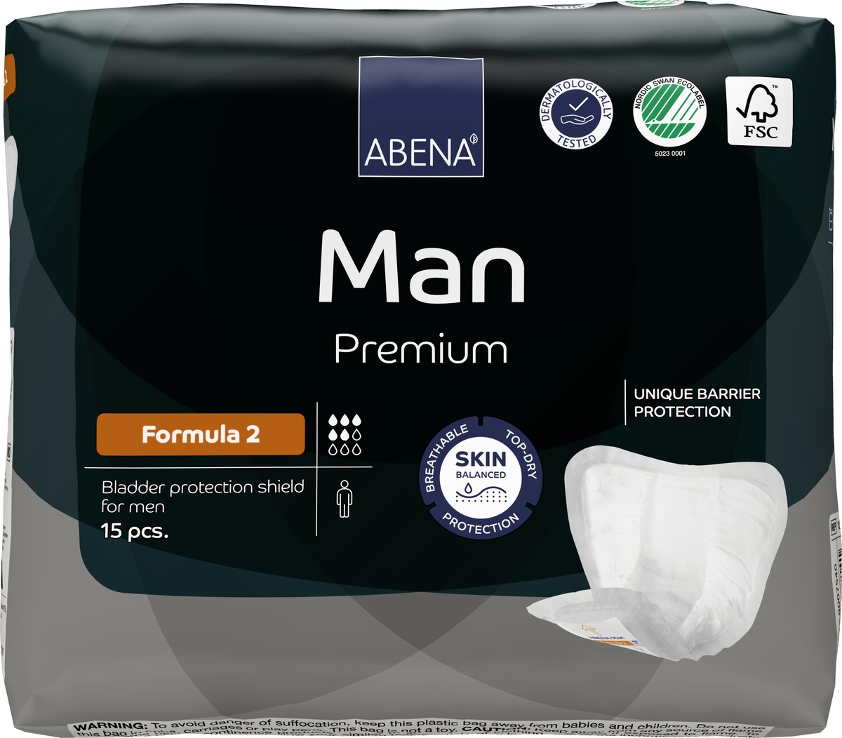 Foto do produto Absorvente Abena Abri-Man Formula 2 Absorvente Masculino Pct C/ 14 UNID  REF. 41007 Abena