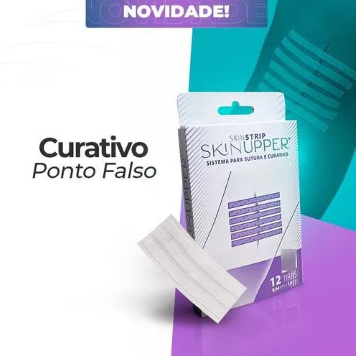 Foto do produto  SISTEMA SUTURA E CURATIVO CX C/12UNID SKINUPPER 