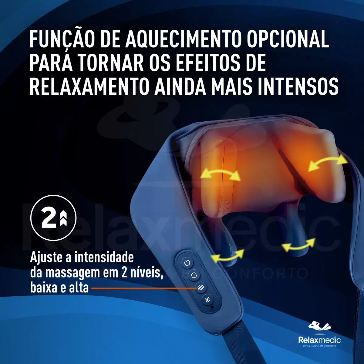 Foto do produto MASSAGEADOR PESCOÇO WIRELESS 6D BLUE RELAXMEDIC