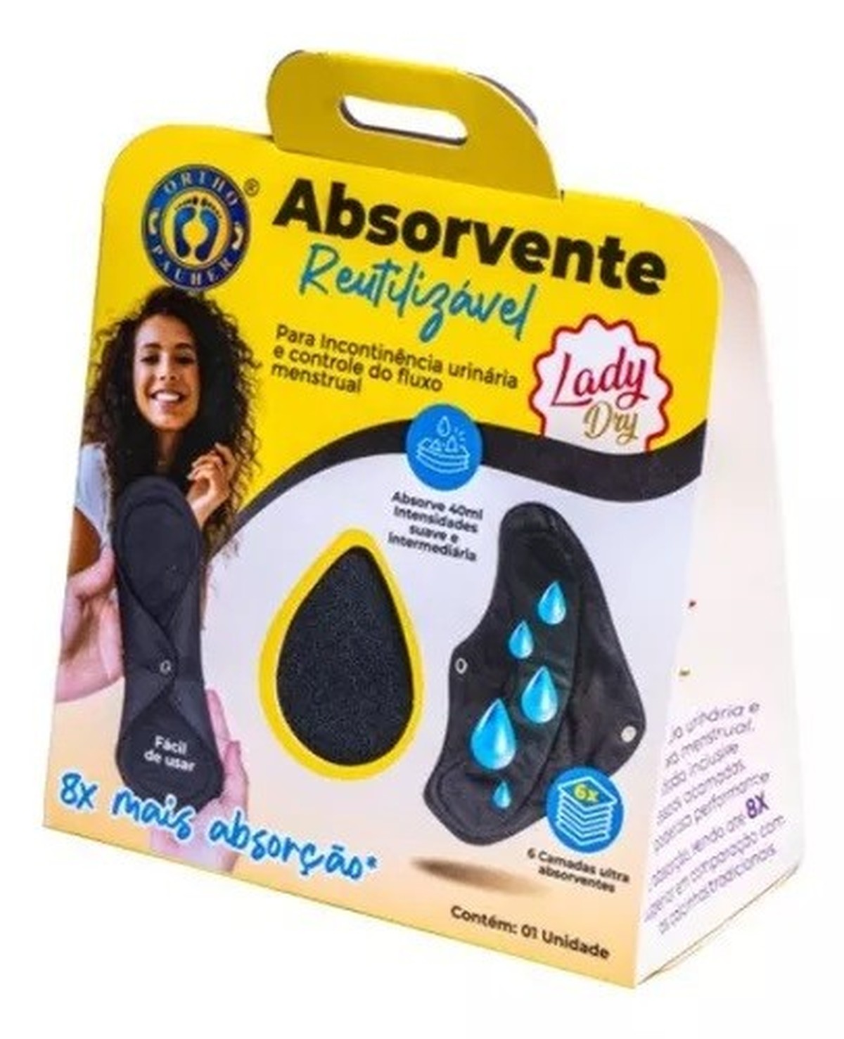 Foto do produto ABSORVENTE REUTILIZAVEL LADYDRY SG431- ORTHO PAUHER 