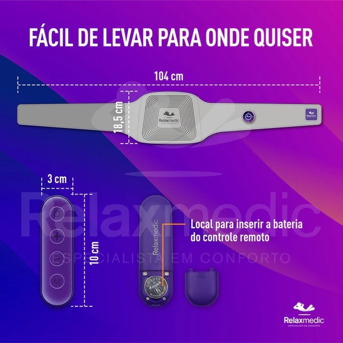 Foto do produto ESTIMULADOR FISIO TENS COSTAS RELAXMEDIC  