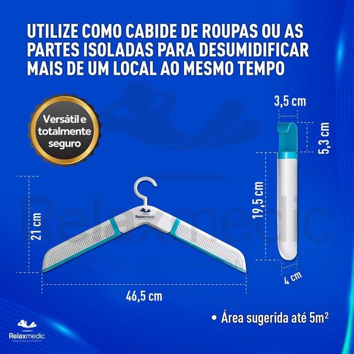 Foto do produto DESUMIFICADOR (CABIDE) MULTI DRY RELAXMEDIC