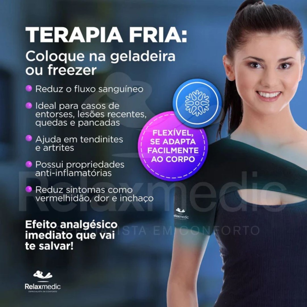 Foto do produto BOLSA TERMICA GEL BLACK OMBRO RM-BT0210A  RELAX