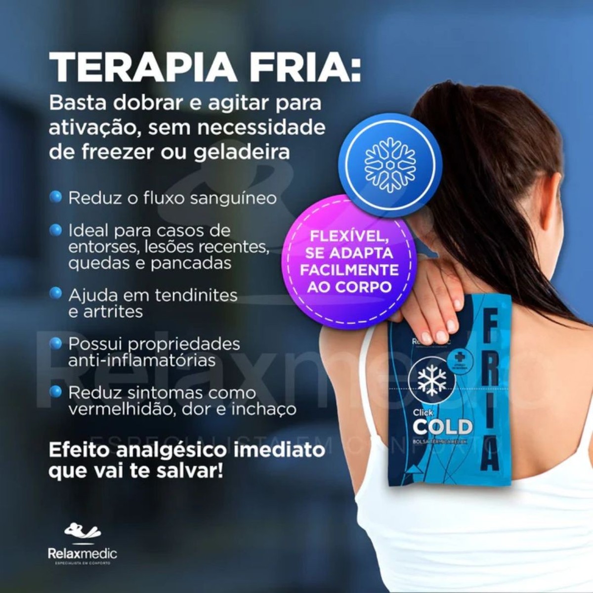 Foto do produto BOLSA TERMICA CLICK COLD RM-BT0500A  RELAXMEDIC 