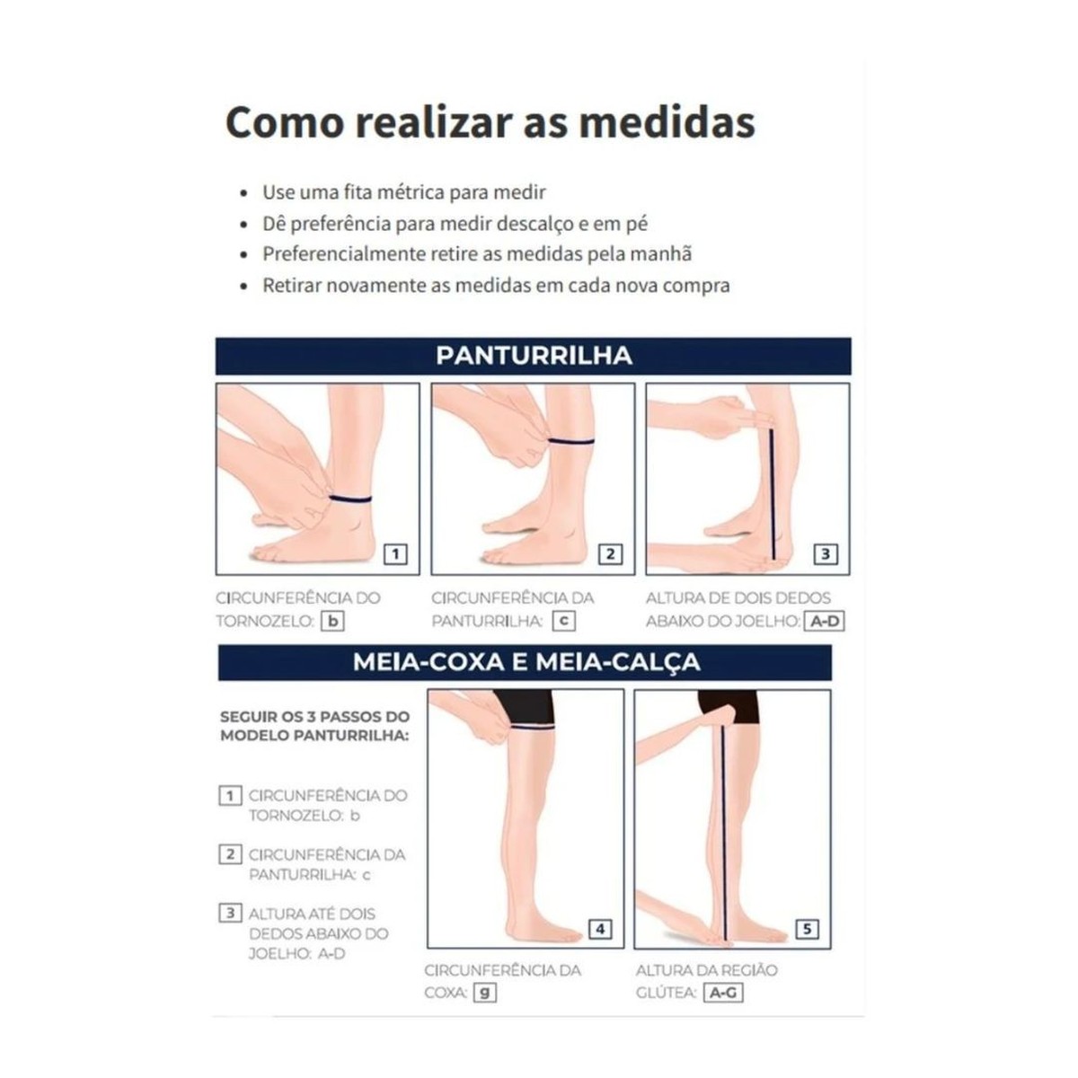 Foto do produto Meia 3/4 Panturrilha 20-30mmHg Ref.: 862 Tamanhos Extra Unissex