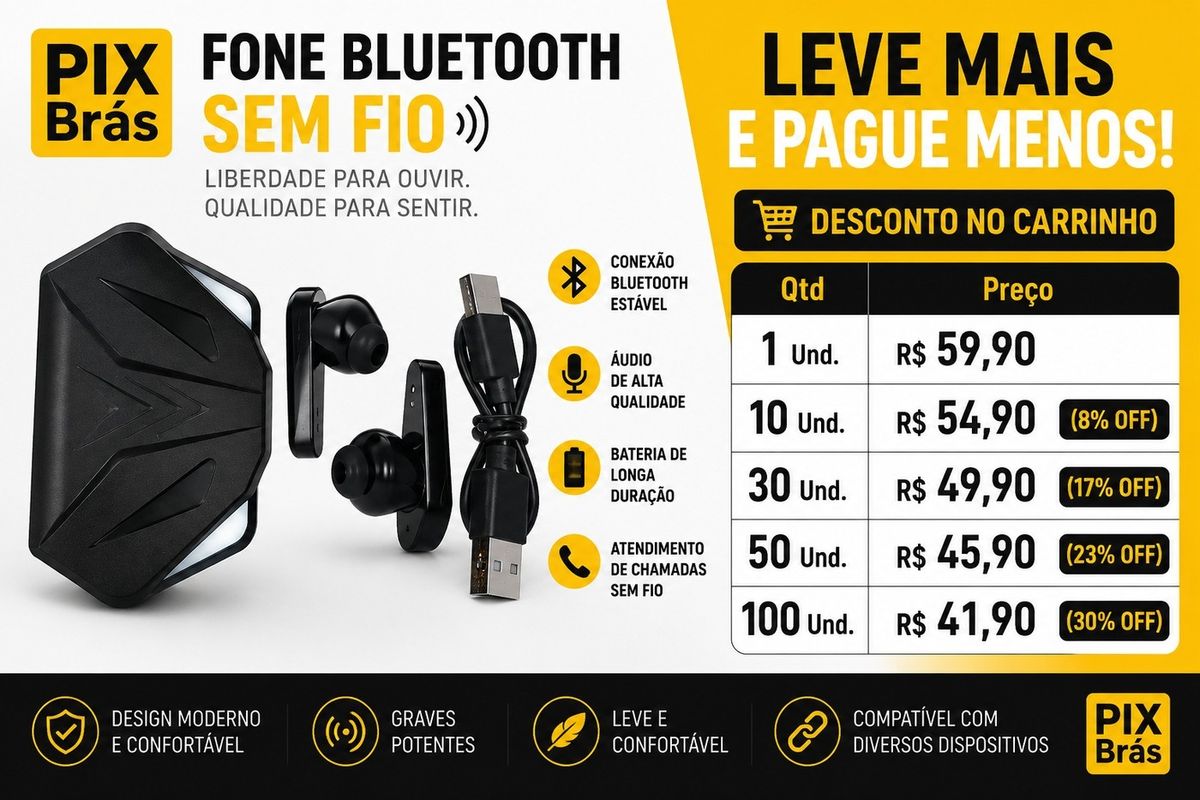 Fone Bluetooth - Sem Fio