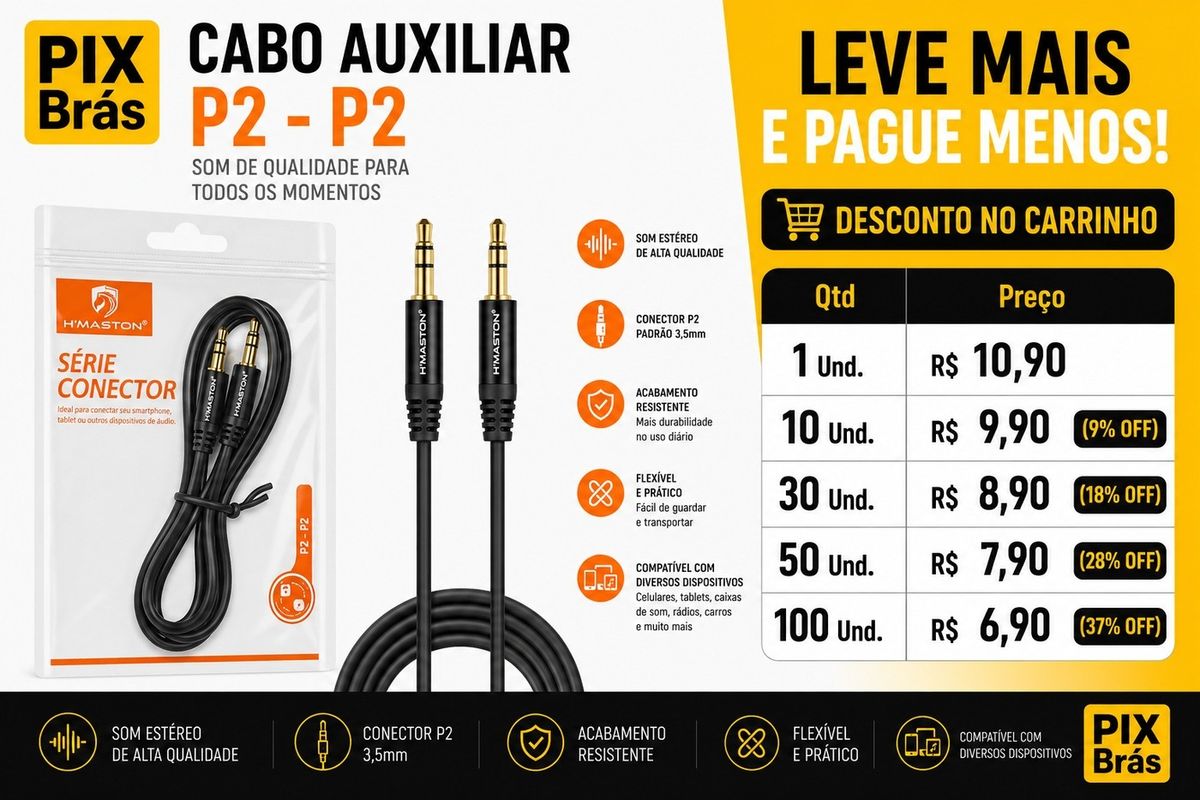 Cabo Auxiliar P2-P2 - 1,5 Metros - H'MASTOM