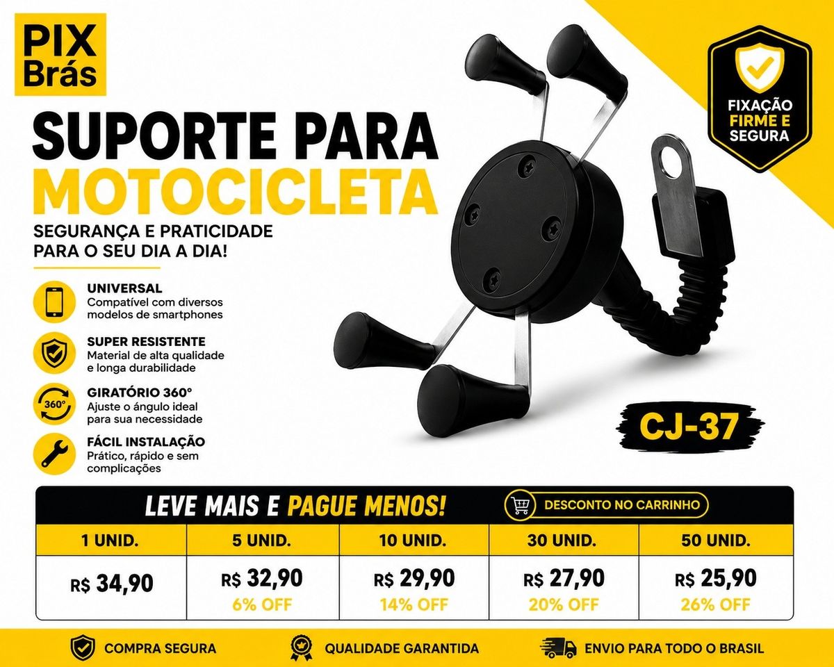 Suporte para Motocicleta - H'MASTOM CJ-37