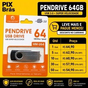 PENDRIVE 64G - H'MASTOM HM-U64