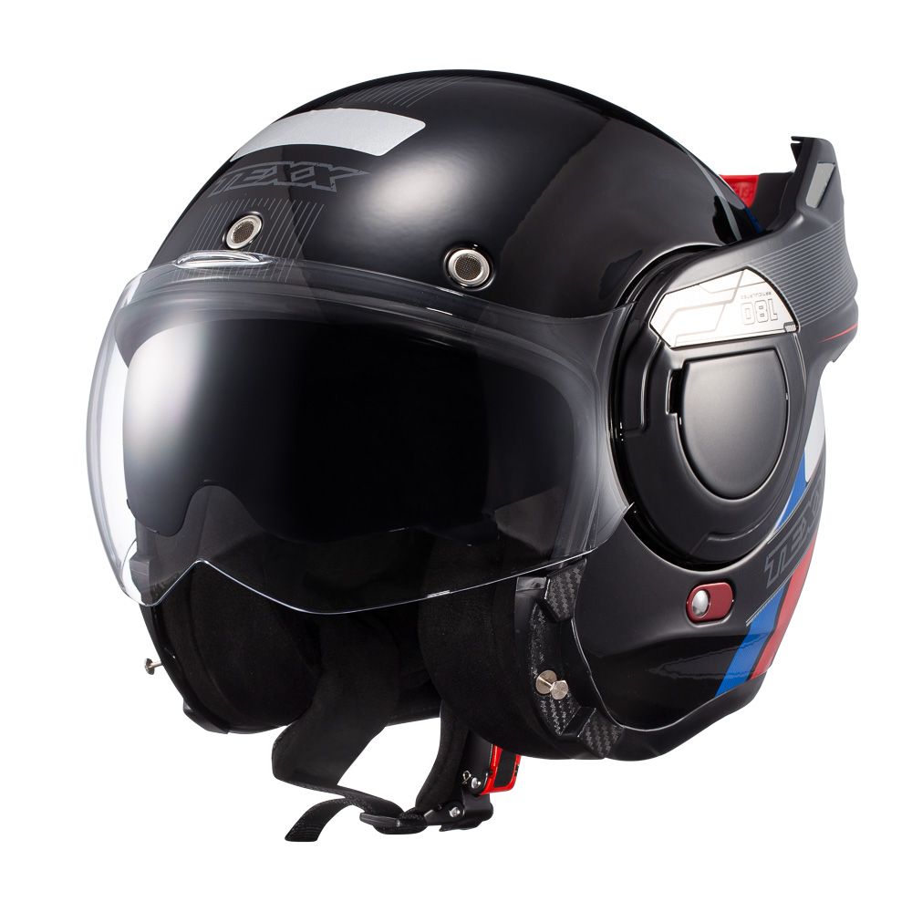 Capacete Texx Stratos 180 Journey (Preto / Azul / Vermelho)