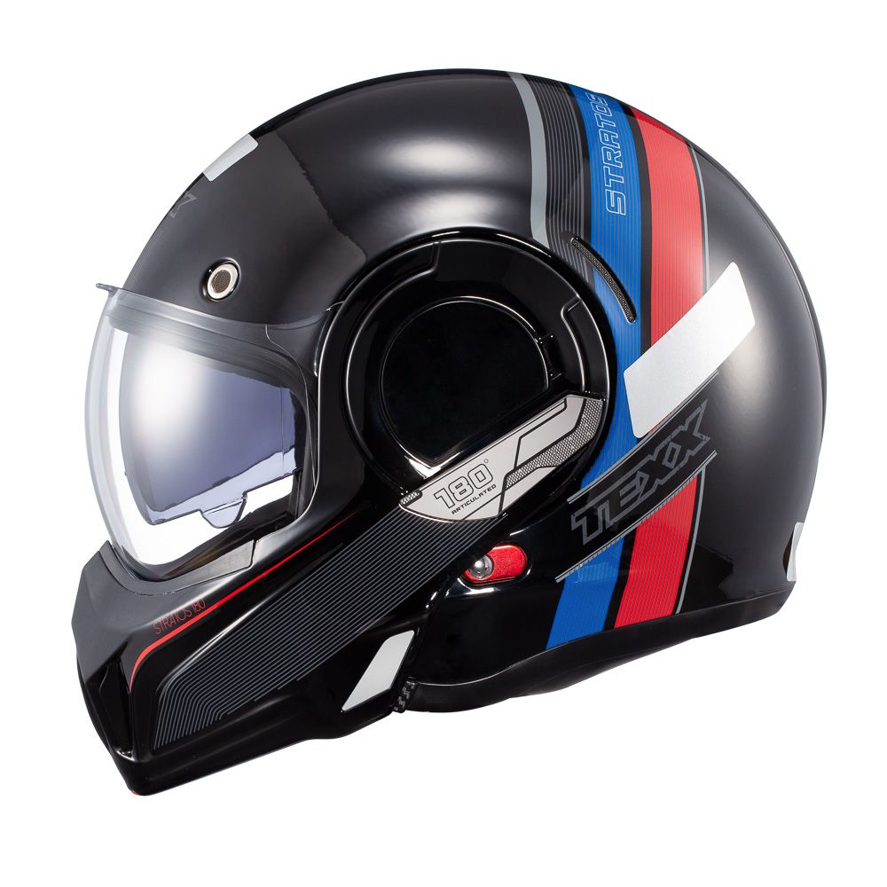 Capacete Texx Stratos 180 Journey (Preto / Azul / Vermelho)