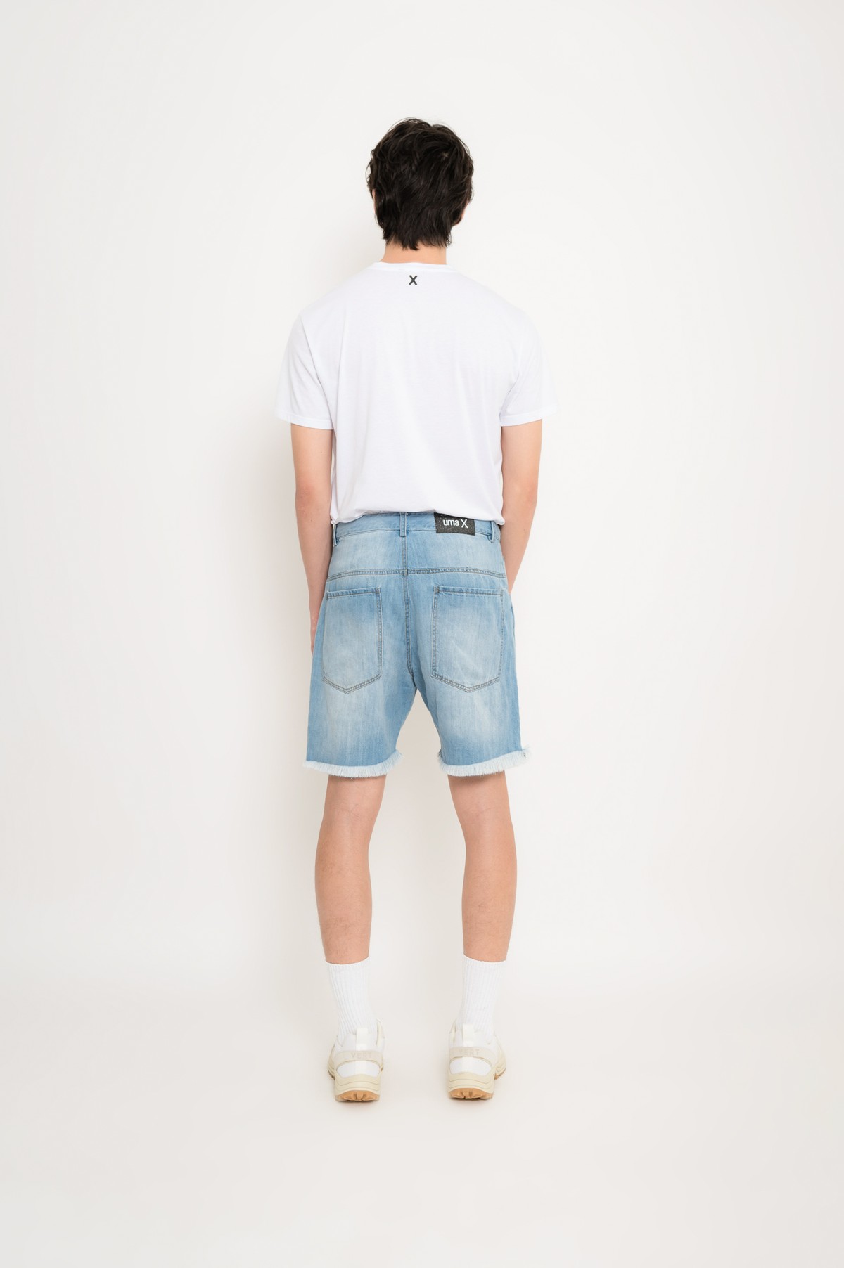 short 5 pockets em denim de cânhamo | hemp denim shorts