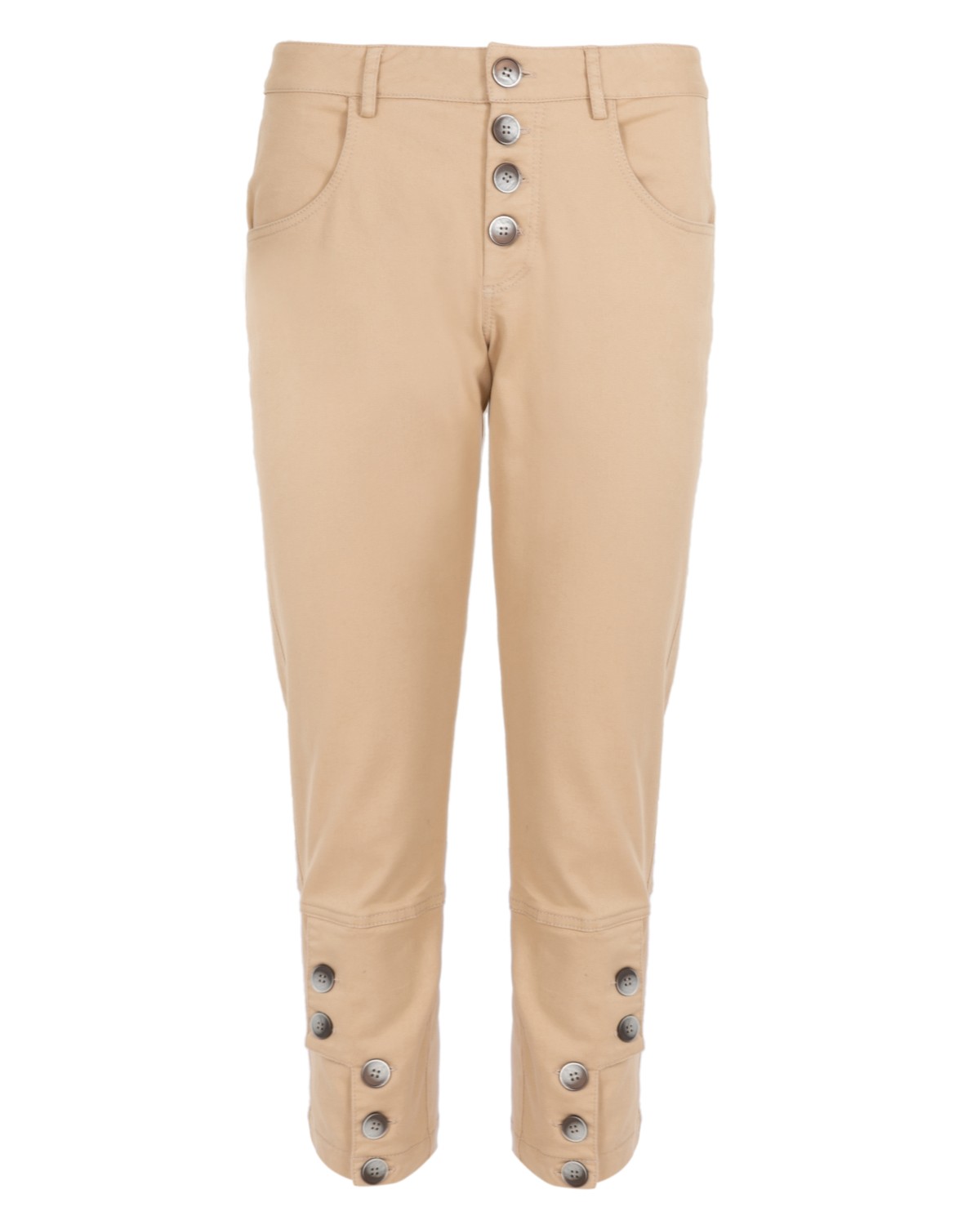 calça em sarja com botões | modal twill pants with buttons