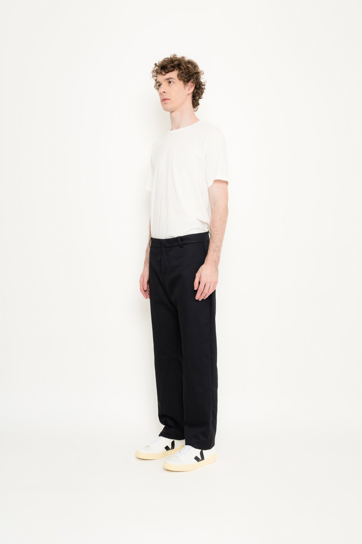 calça reta de alfaiataria feita em algodão | straight tailored cotton pants
