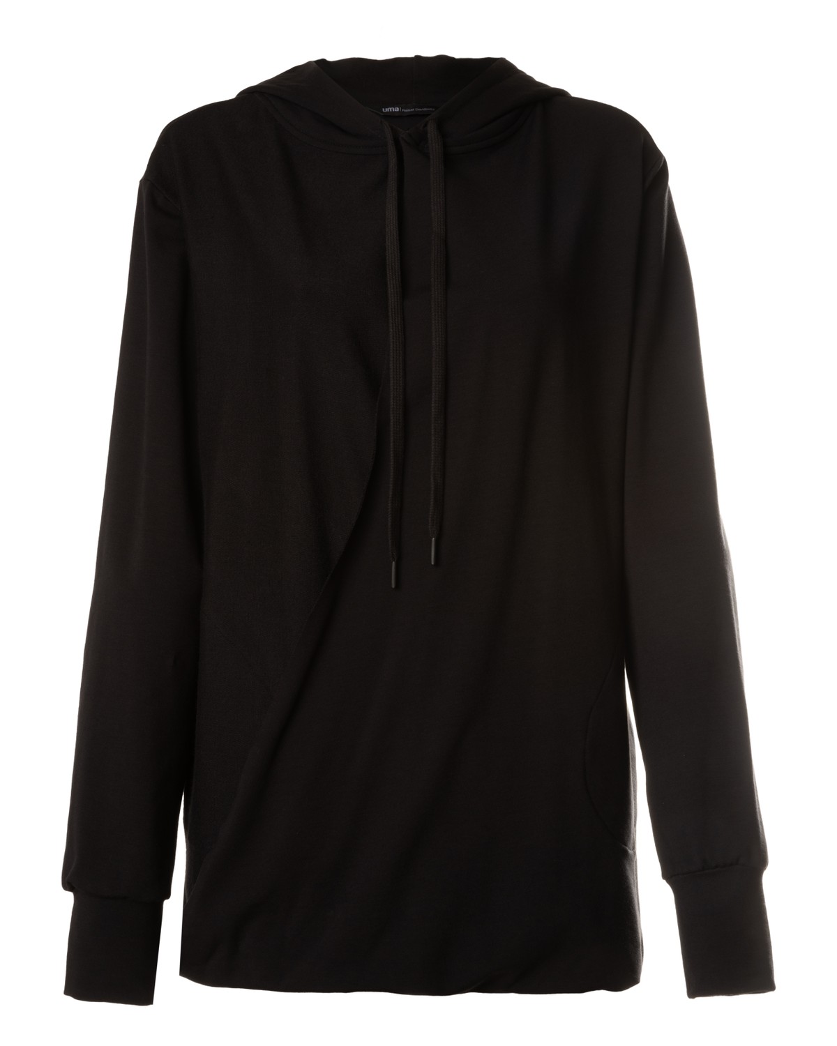 blusão transpassado em moletom | wrap-front viscose hoodie