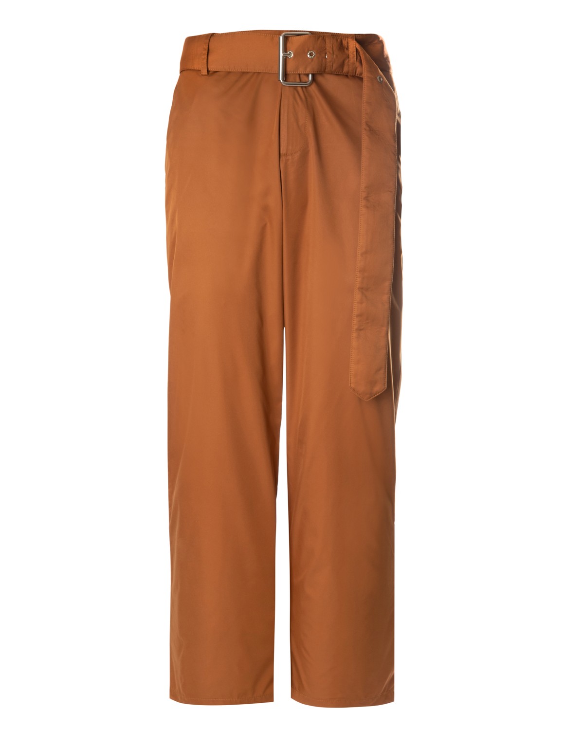 calça reta com cinto removível | taffeta pants with removable belt