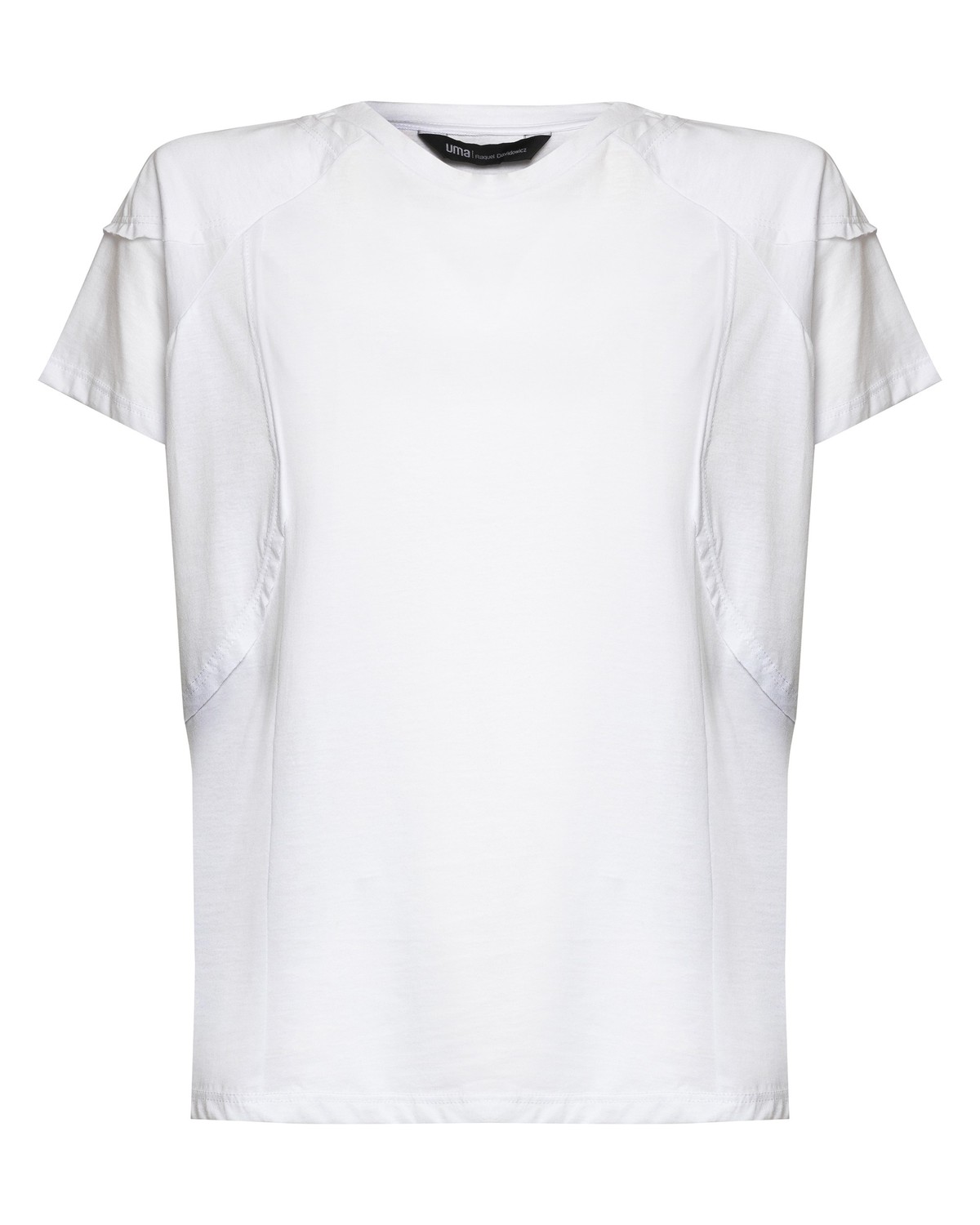 camiseta raglan com recortes em algodão pima
