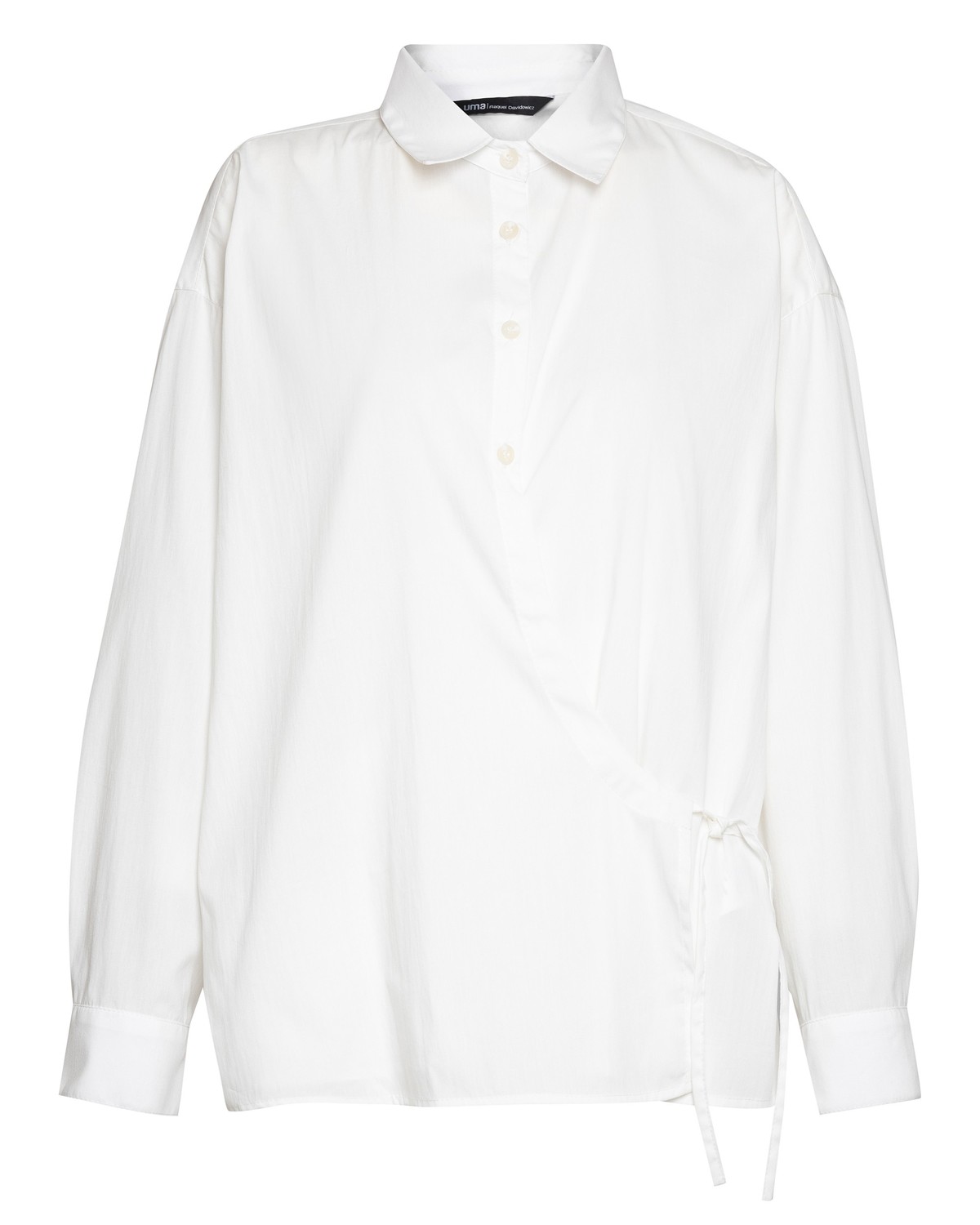 camisa transpassada em algodão | cotton wrapped shirt