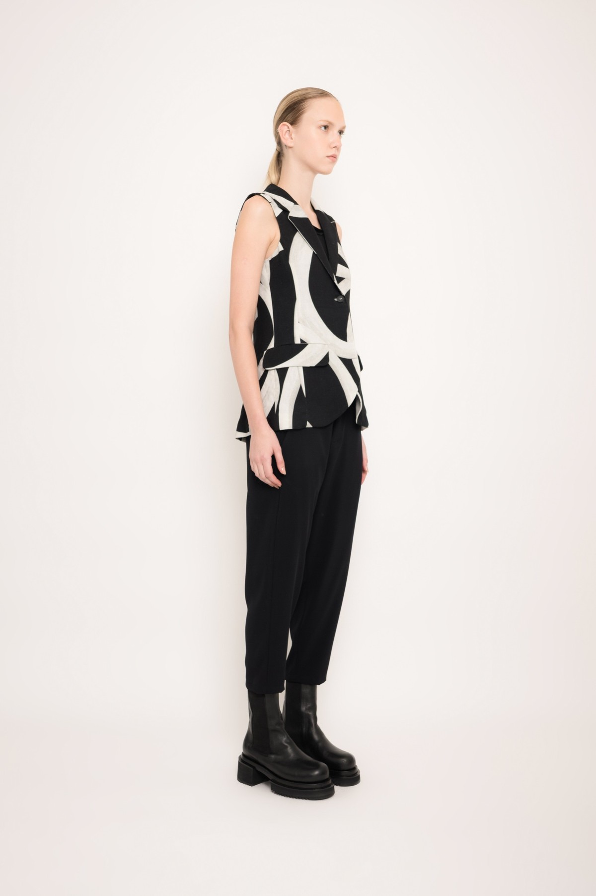 colete alfaiataria estampado | tailoring printed vest