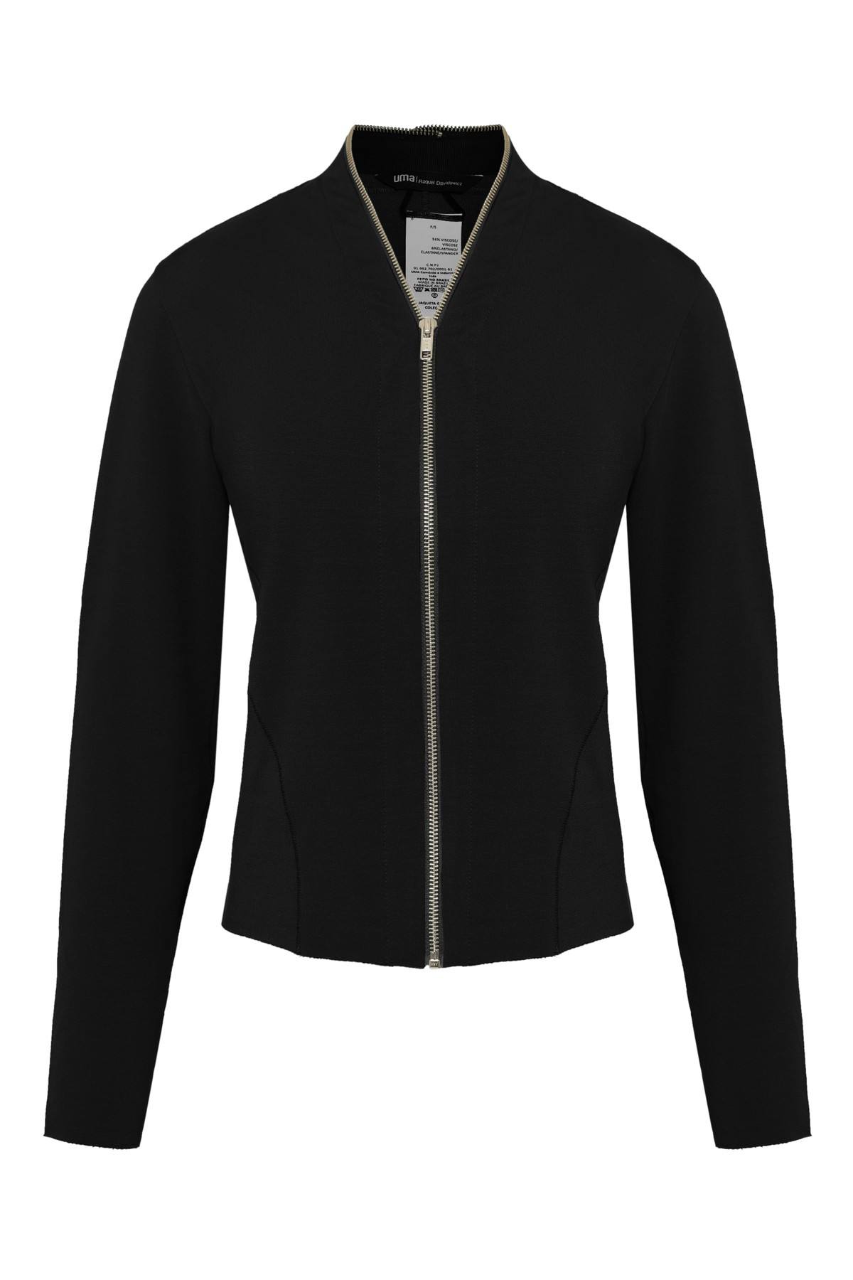 jaqueta slim de moletom com recortes | french terry slim jacket