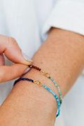 Pulseira Blush Turquesa com Lápis Lazulli