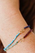 Pulseira Blush Turquesa com Lápis Lazulli