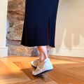 Saia Tricot Canelado Comphy Preta