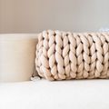 Almofada Maxi Tricot Cotton Comphy Retangular Vanilla