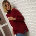 Poncho Tricot Gola Alta Burgundy