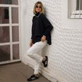 Poncho Tricot Gola Alta P&B