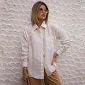 Camisa Linho Off White