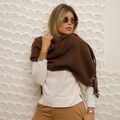 Cachecol Tricot Marrom