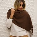Cachecol Tricot Marrom