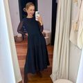 Vestido Linho Renda Marinho