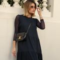 Vestido Linho Renda Marinho