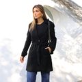 Casaco Lã Trench Comphy Preto